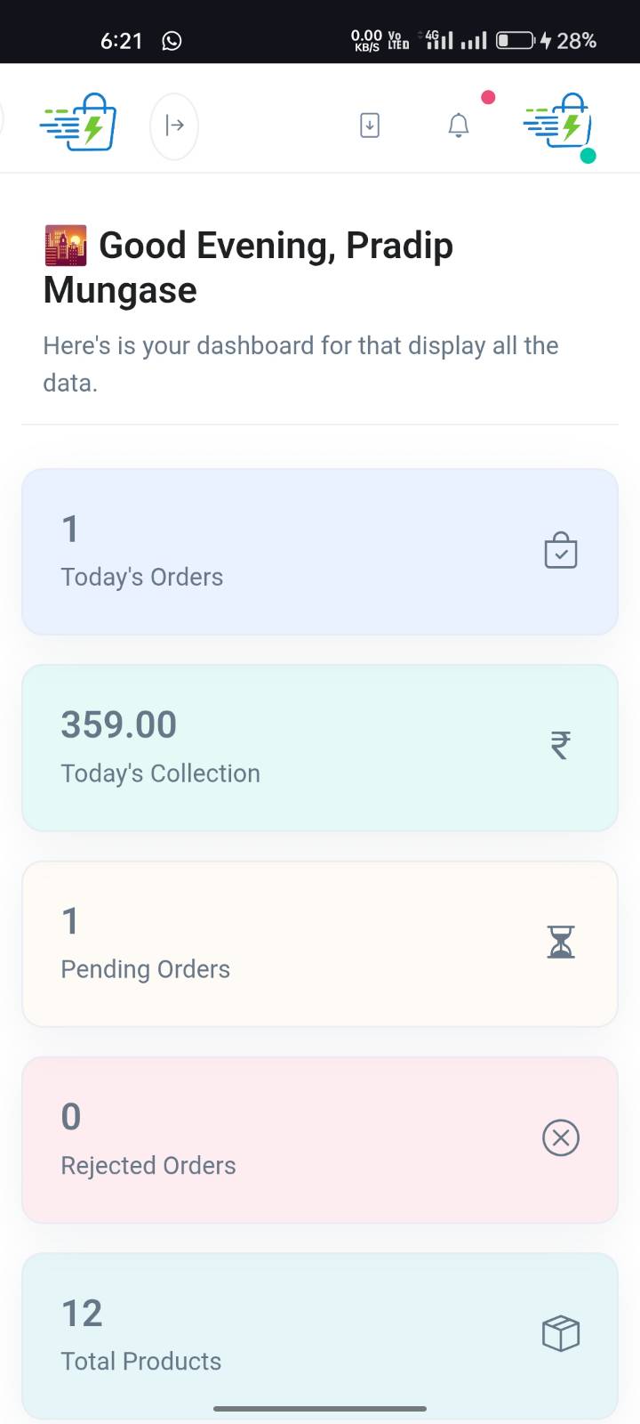 Mobile App Screen 2 - Light